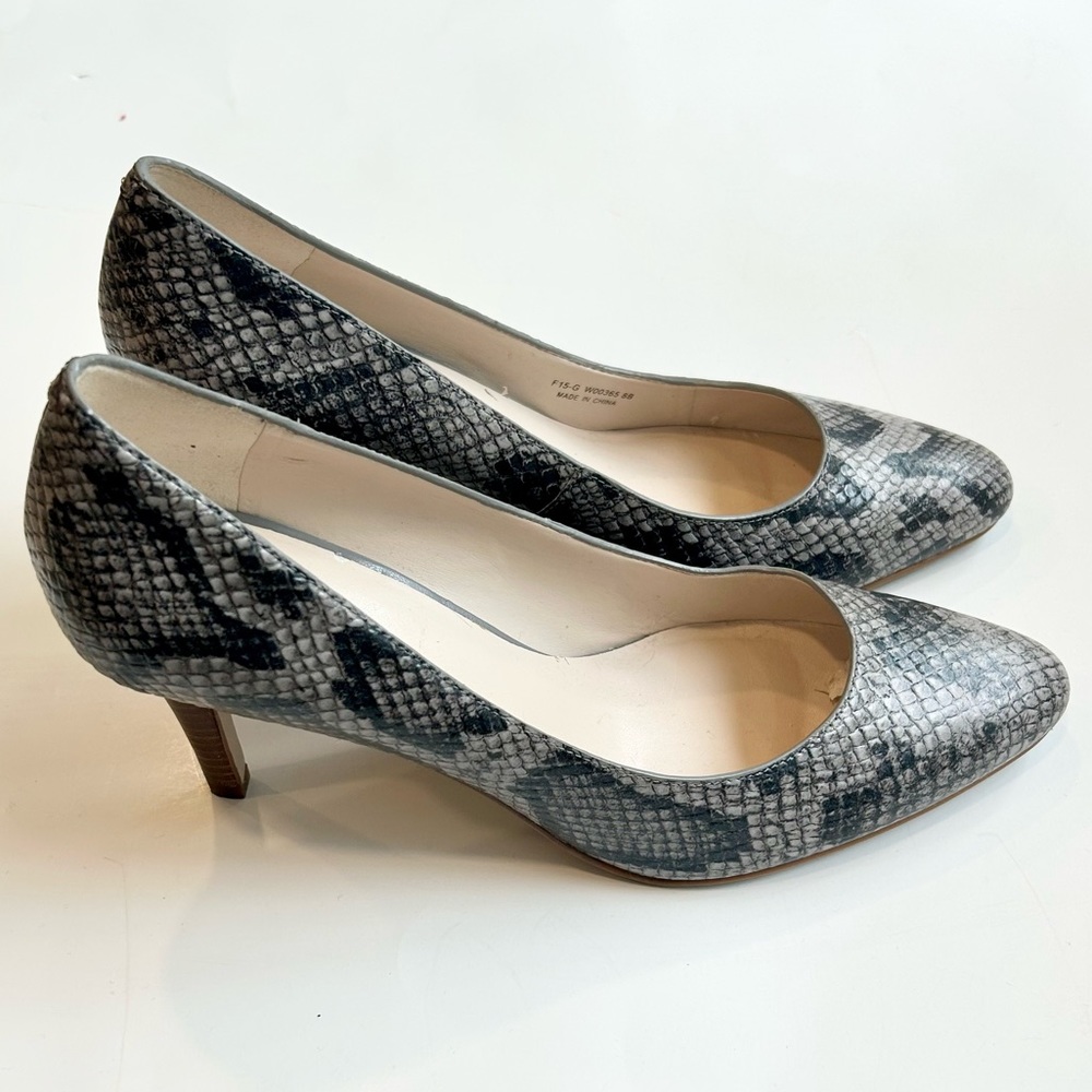 Cole Haan Lena Pump II Snakeskin 3” Heels, Size 8